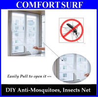 DIY Simple Set Up Anti Mosquito Insects Net for Home Office Window